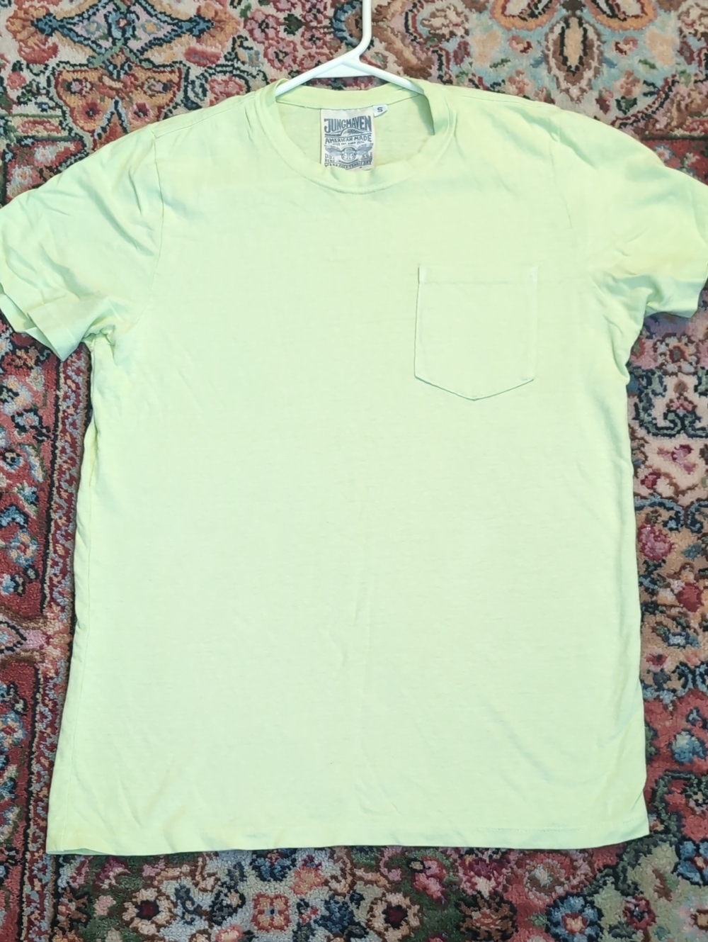 Jungmaven Short Sleeve Pocket Tee - Light Lime